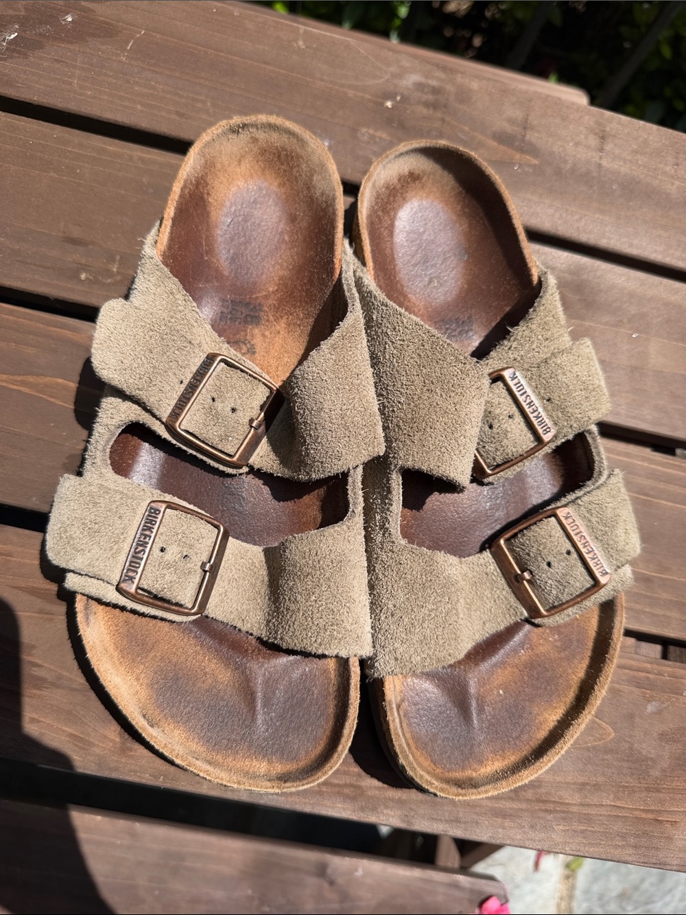 Birkenstock Arizona Suede Double Strap Sandals - SAND